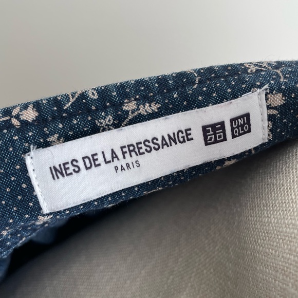 Uniqlo x Ines de la Fressange IDLF Floral Skirt Blue Size 4 - Picture 4 of 6